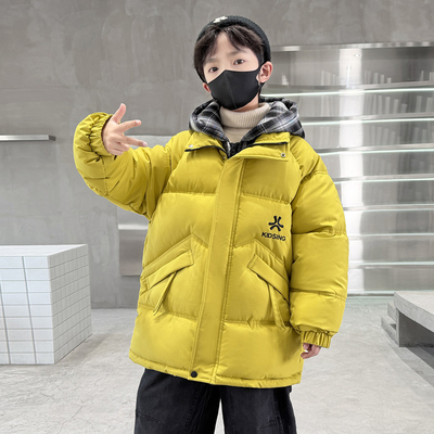 男童冬装外套羽绒棉服2025新款中大童冬季加厚保暖棉袄儿童棉衣潮