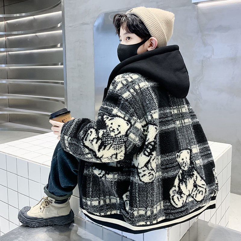 男童外套秋冬款2025新款加绒加厚毛毛衣中大童冬装洋气男孩棉袄潮,童装/婴儿装/亲子装,普通外套,淘宝优惠券,粉丝福利购,淘宝优惠卷