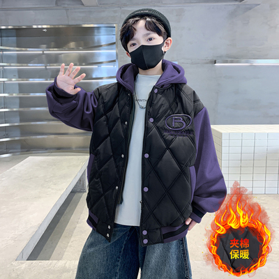 男童冬季外套2025新款中大童棉袄儿童羽绒棉服洋气加厚冬装棉衣潮