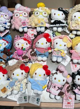 正版hellokitty包挂件三丽鸥挂饰生日礼物毛绒公仔KT猫玩偶钥匙扣