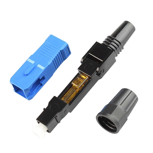 蓝邮预埋式光纤冷接子SC光纤快速链接器电信级光纤到户连接头冷接子通用型裸光纤冷接子SC/UPC皮线光缆冷接头