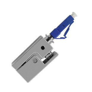 蓝邮超低光损耗耦合器LC/UPC方形裸光纤法兰盘临时接续适配器LC/APC测试裸纤耦合器OTDR治具抢修转换头适配器