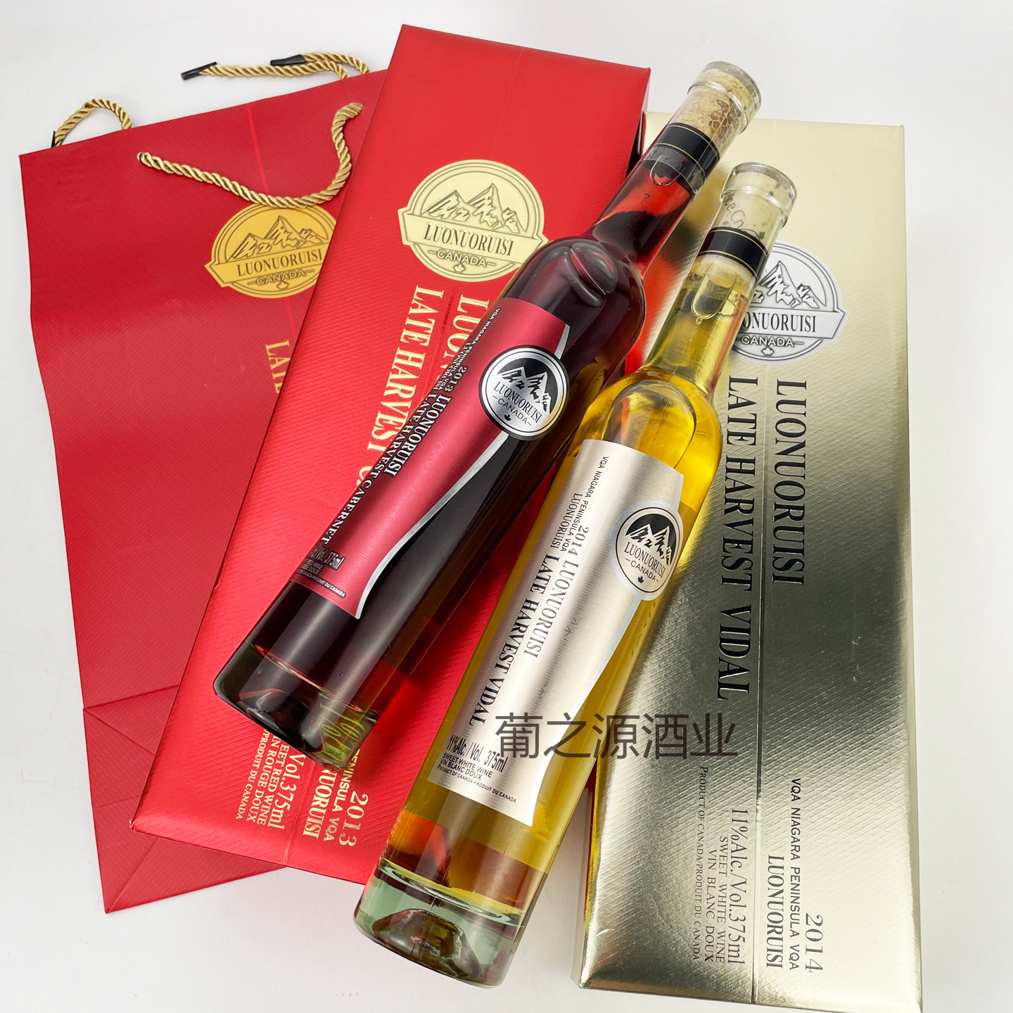 加拿大进口冰酒罗诺瑞斯冰白冰红葡萄酒11度礼盒装冰酒女士甜酒