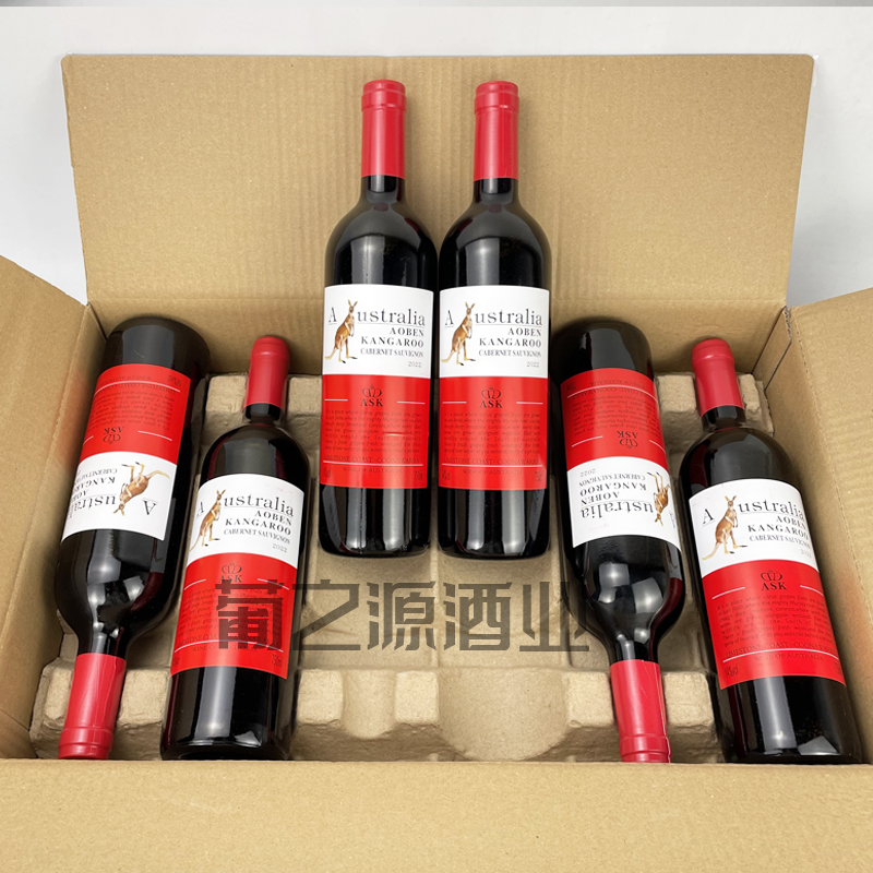 澳奔袋鼠澳大利亚进口干红葡萄酒14度红酒6瓶整箱自饮送礼酒包邮