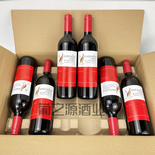 澳奔袋鼠澳大利亚进口干红葡萄酒14度红酒6瓶整箱自饮送礼酒包邮