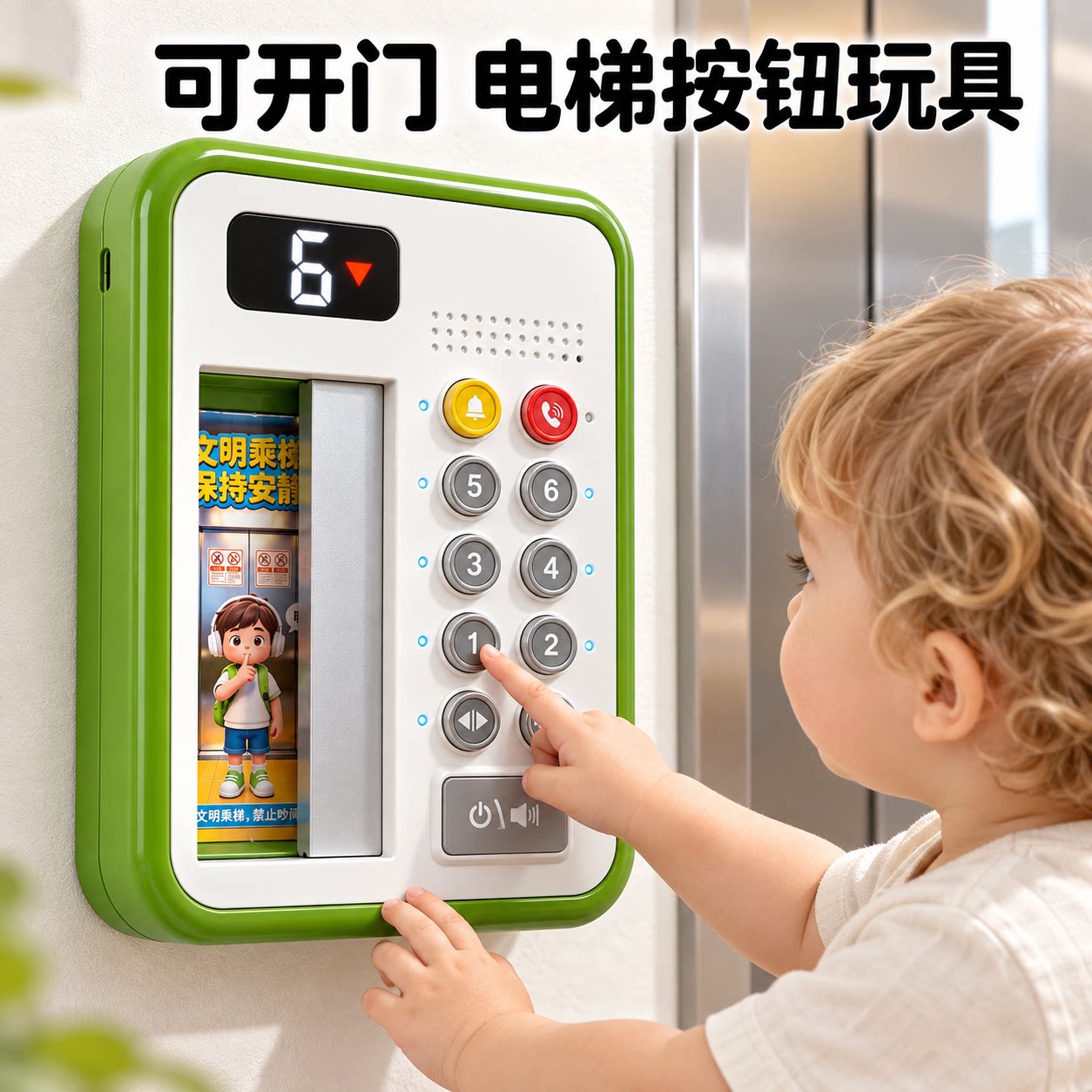 仿真儿童升降电梯按钮早教玩具