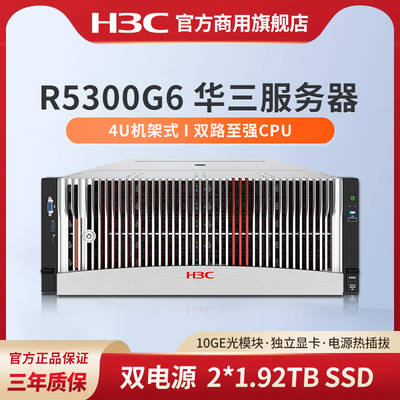华三（H3C）R5300G6双路4U机架服务器主机2*1.92TB SSD 24*32GB DDR5 5600  4*RTX4090 48GB