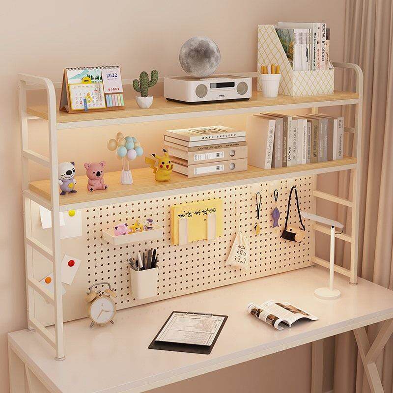 日本进口高档洞洞板置物架桌面书架学生书桌台面办公室铁艺架