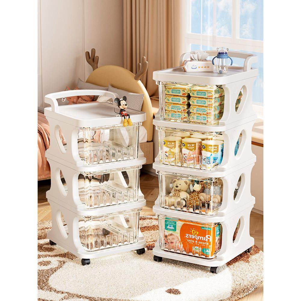 德国小车零食收纳架柜多层收纳可移动婴儿玩具收纳箱高望客厅