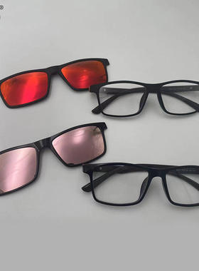 磁吸眼镜男款防紫外线 墨镜偏光钓鱼开车二合一tr套镜 可配近视镜