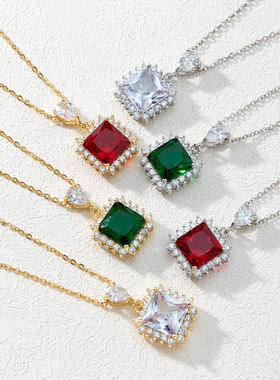 日韩风时尚钛钢项链女小众高级感不掉色锁骨链轻奢百搭铜锆石饰品