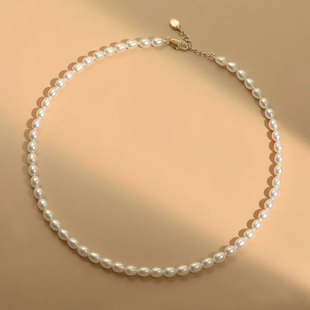 Manreya玛芮雅流珠经典极简风珍珠小米项链串珠气质百搭女锁骨链