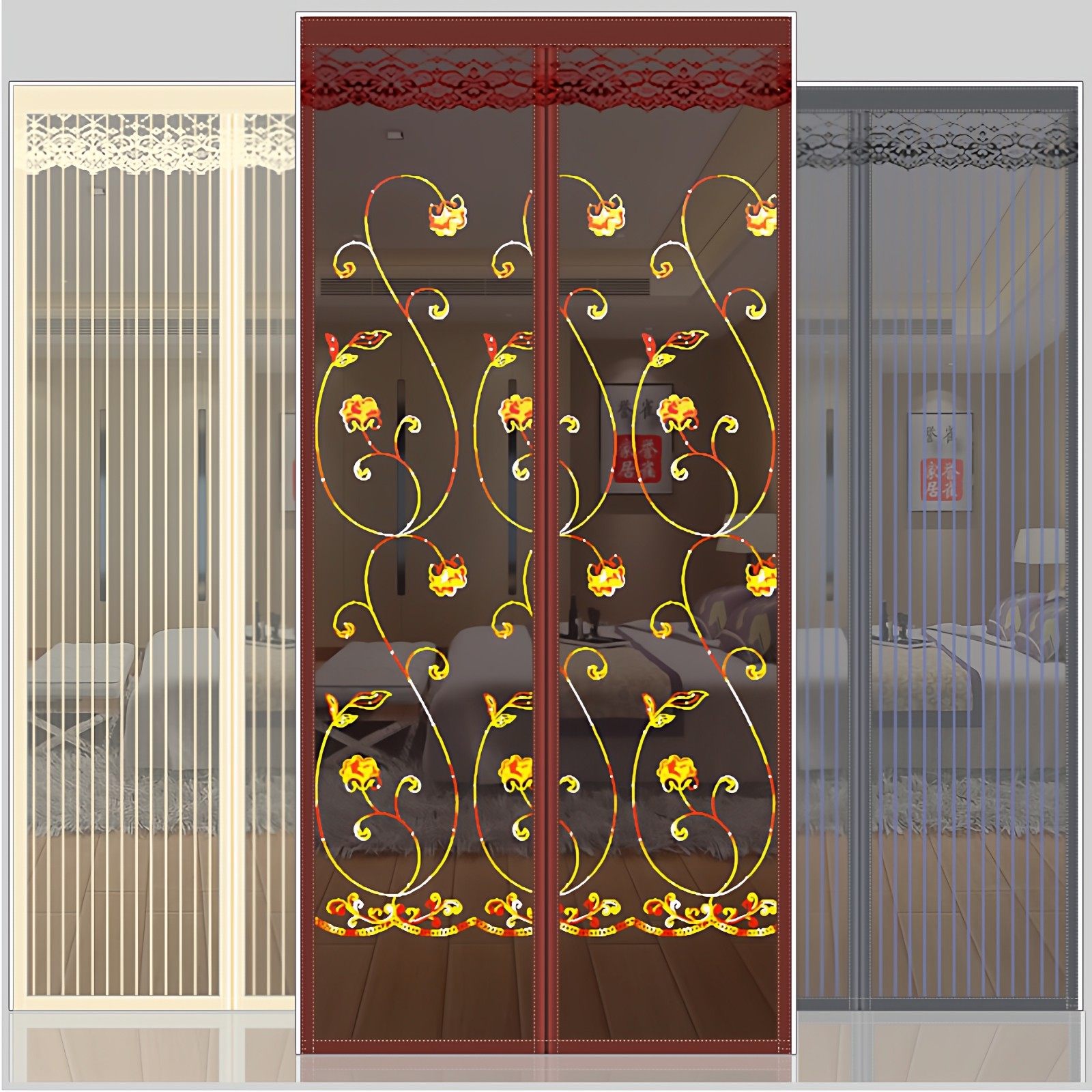 魔术贴磁性纱门帘家用自吸蚊帐免打孔防蝇隔断挂帘磁铁防蚊纱窗网,居家布艺,门帘,淘宝优惠券,粉丝福利购,淘宝优惠卷