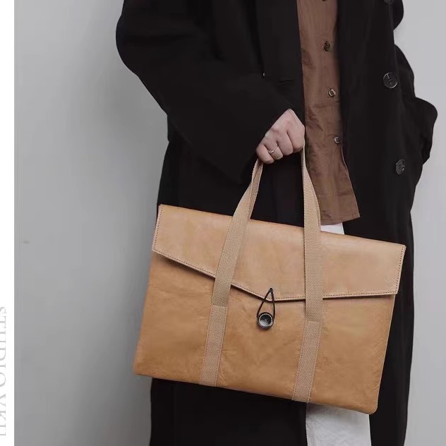 超轻防水杜邦纸牛皮纸手提电脑包14寸文件包公文包内胆包定制logo