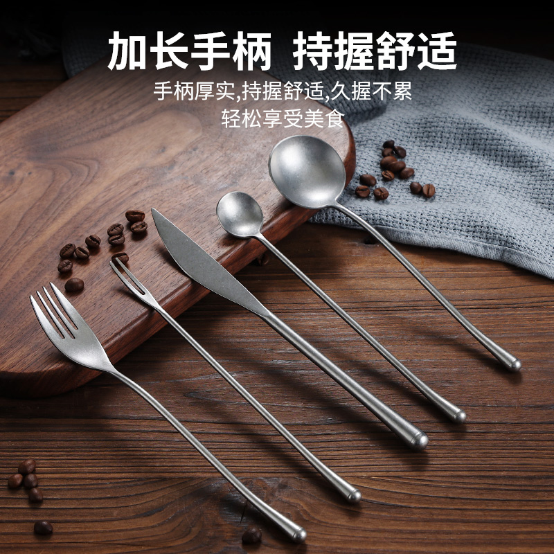 古厨复古雪花砂筷子勺子叉子餐刀