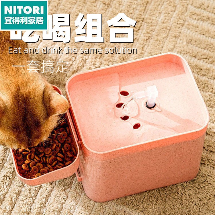 日本进口便宜得利厂家猫咪自动饮水机循环过滤宠物饮水器静音猫狗
