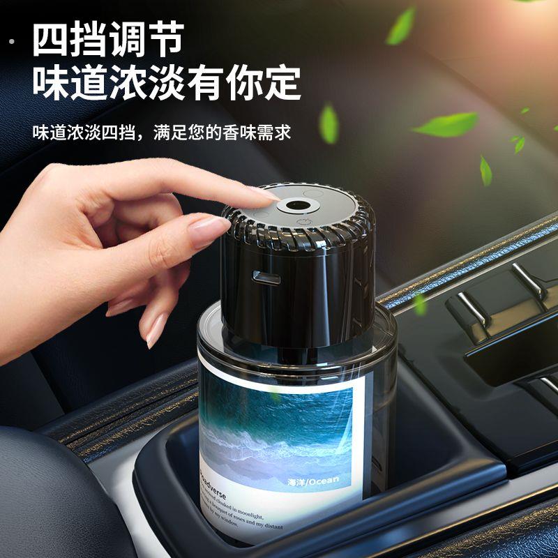 高档智能车载香薰持久留香车内空气净化加湿器自动喷香车用除异味