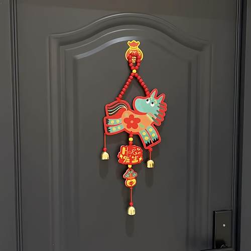马年吉祥物挂件2026新年喜庆氛围感装饰门挂客厅玄关新春场景布置