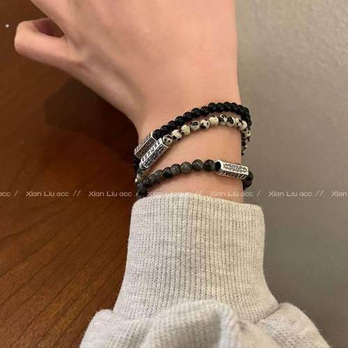 张峻豪同款手链复古串珠手链女小众手饰设计手串高级百搭质感精致