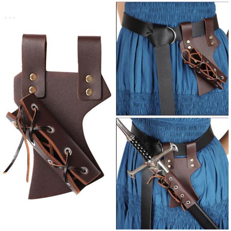中世纪PU皮剑套刀鞘适用LARP角色刀挂腰带道具剑挂腰带挂剑腰带