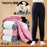 Удерживающие тепло утепленные бархатные зимние детские штаны