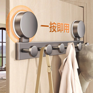 吸盘门后挂钩免打孔强力承重置物架钩子入户门挂衣架墙上壁挂收纳