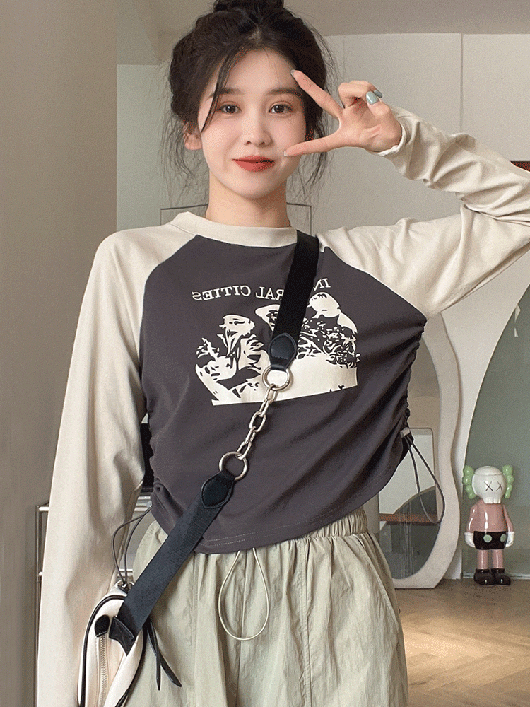 IEF/爱依服美式插肩打底衫t恤秋季2023新款女装设计感小众短款抽怎么样,好用不?