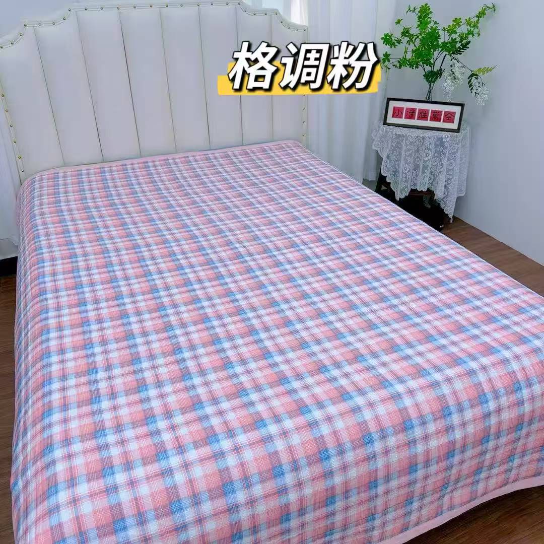 四季通用三层夹棉绗缝床盖