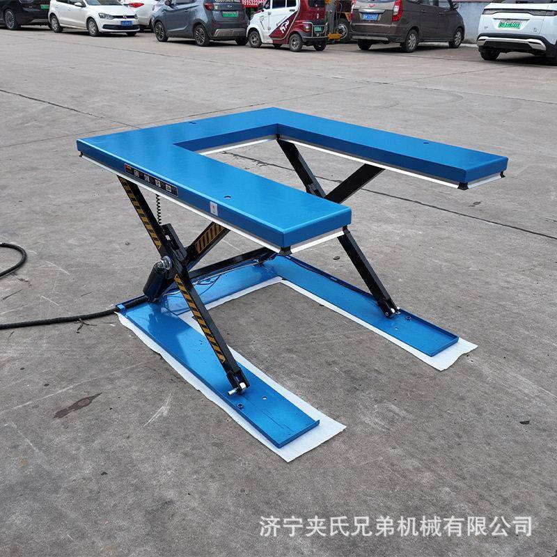 大吨位厂房电夹氏液动压举升机电动液压小型用升降降机U型剪叉升
