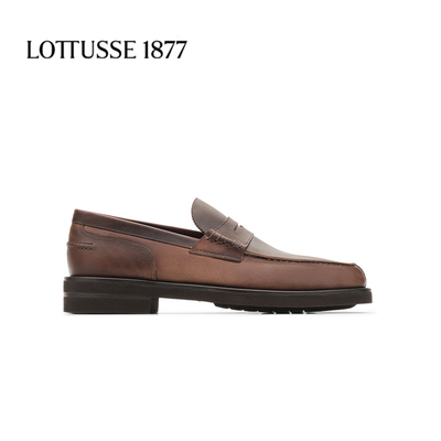 LOTTUSSE/乐途仕LOTTUSSE乐途仕手工牛皮商务休闲男乐福鞋一脚蹬
