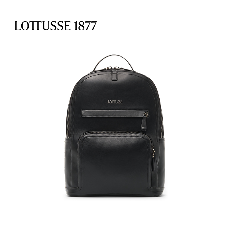 LOTTUSSE/乐途仕时尚手工小牛皮双肩包电脑包通勤包