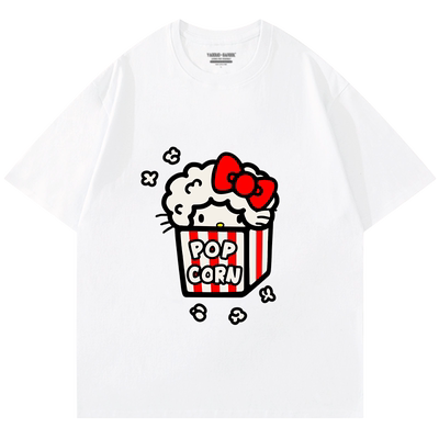 短袖复古印花日系可爱t恤