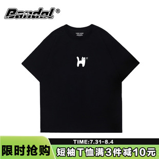 t恤女显白宽松日常纯棉正肩上衣 oversize简约百搭设计感黑色短袖