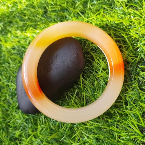 58圈幸福圆满玉镯老坑老料不用保养渐变色官方正品黄龙玉镯14*11