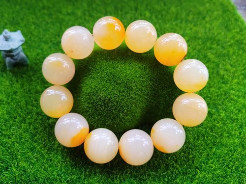 正品云南黄龙玉手串手链20mm天然玉石手钏玉珠手链男女款礼物