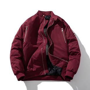 美式街头工装外套男女夏秋季潮牌复古宽松飞行员夹克情侣加厚棉衣