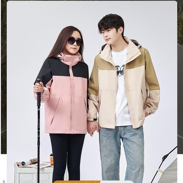 秋冬季工作服薄款冲锋衣