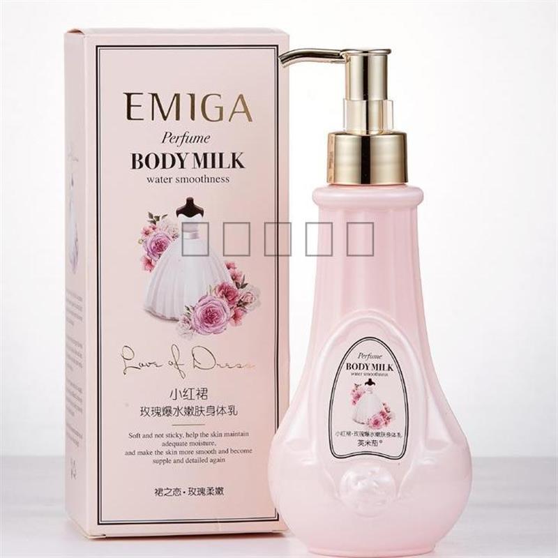 英米茄爆水玫瑰嫩肤身体乳樱花精油保湿嫩肤身体乳小粉裙保湿滋润