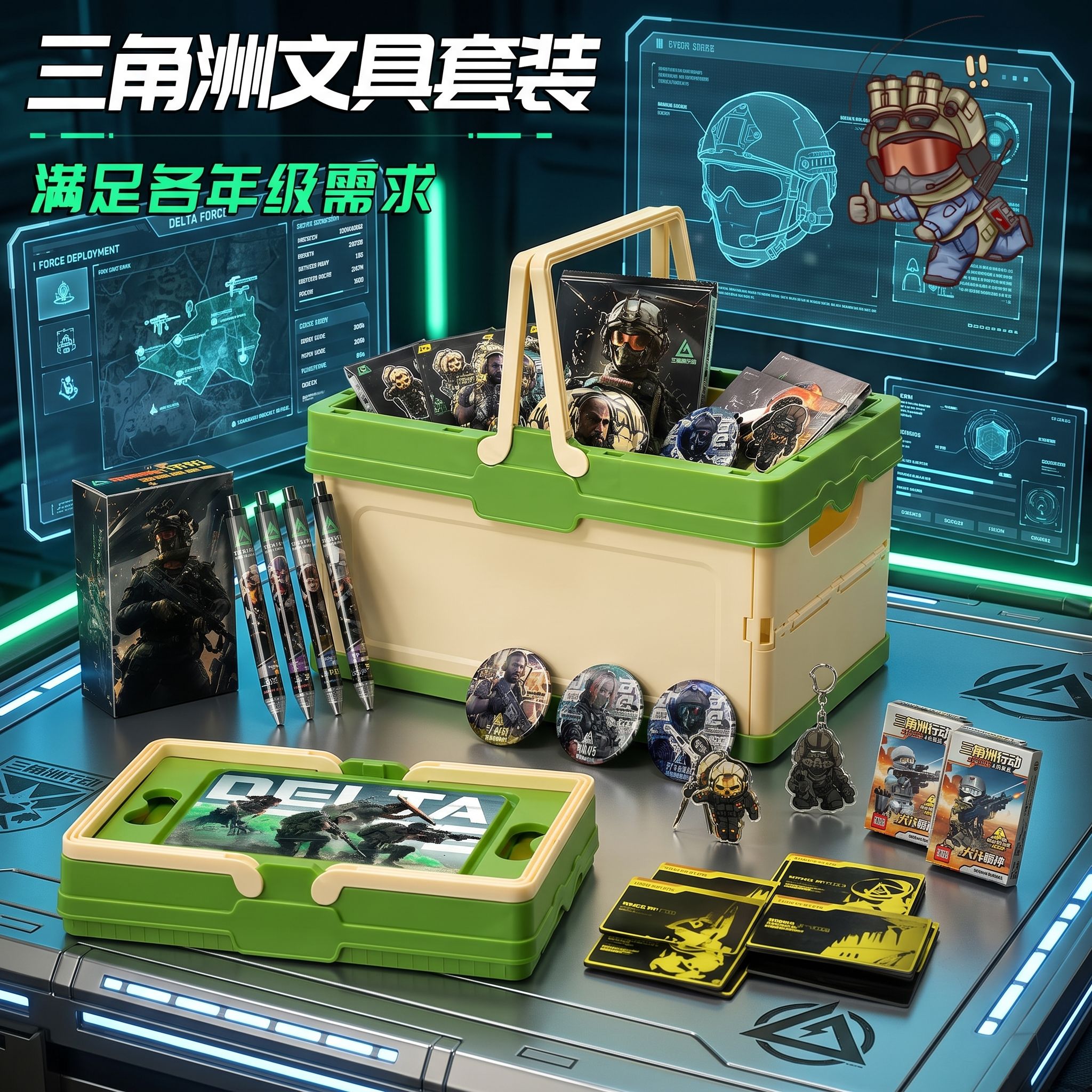 开学送礼优选三角洲行动文具套装