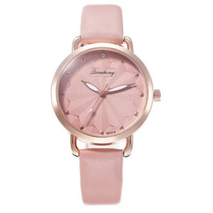 women Luxury Diamond clock Leather Strap Analog Quartz watch