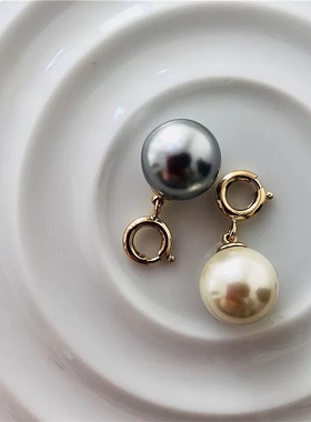 西班牙马略卡强光小灯泡正圆12mm珍珠吊坠项坠首饰