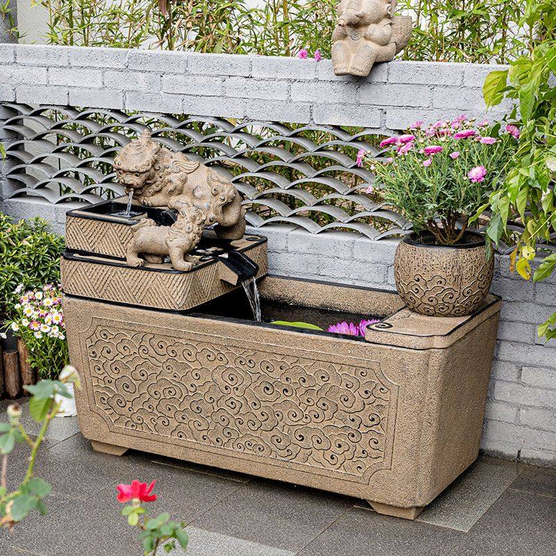 户外造景鱼池流水摆件循环水庭院装饰养鱼喷泉水景观仿古鱼缸家用,家居饰品,流水摆件,淘宝优惠券,粉丝福利购,淘宝优惠卷