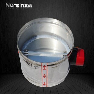 201不锈钢电动风阀 圆形风量调节阀 硅胶密闭阀门蝶阀 直径100mm