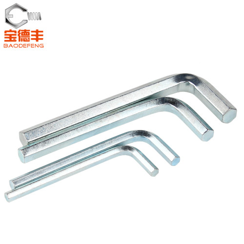镀锌L型内六角扳手内六方形匙内六角螺丝刀2/2.5-3-4-5-6-8-10mm