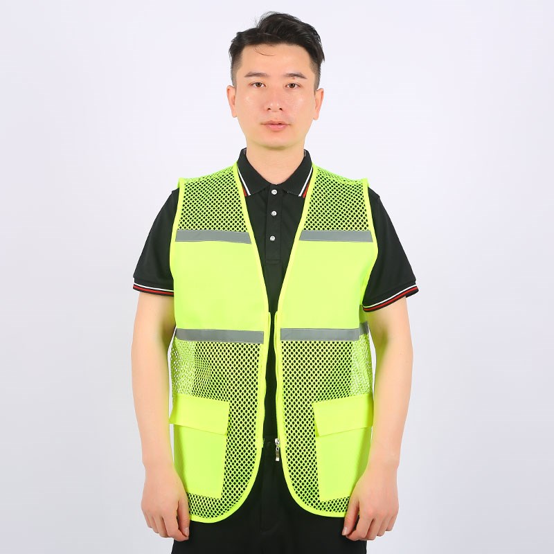 JNoOp反光安全背心 工地施工防护马甲 聚酯纤维材质 可客制化设计