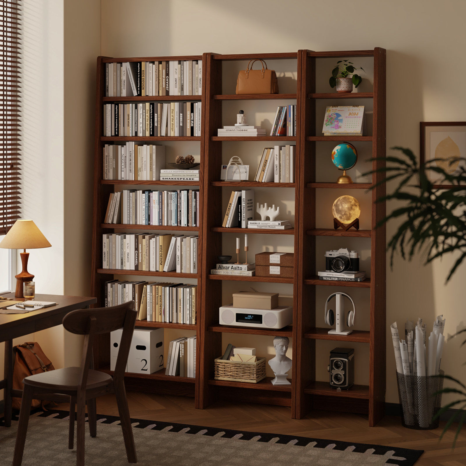 菏森派书架储物架一体