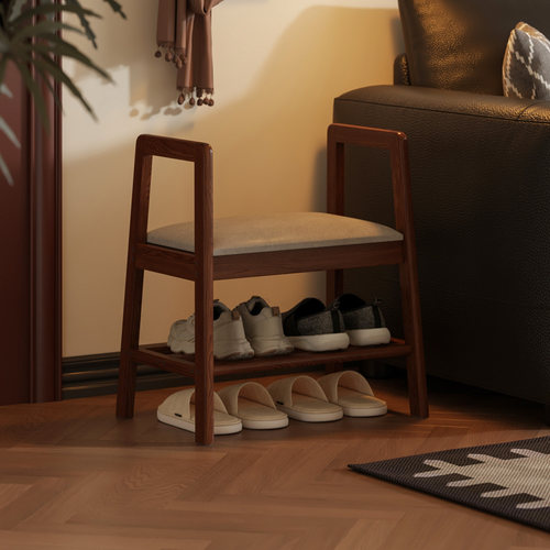 菏森派老人换鞋凳实木