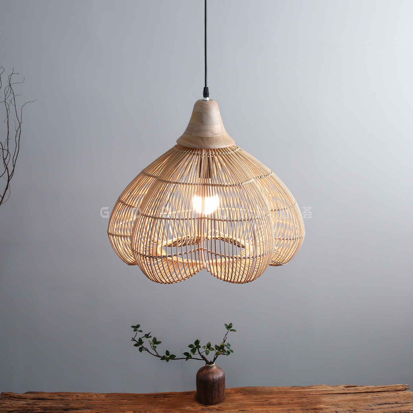 赶灯荟侘寂风藤艺吊灯创意个性餐厅茶室客厅民宿设计师藤编艺术灯,家装灯饰光源,餐厅吊灯,淘宝优惠券,粉丝福利购,淘宝优惠卷