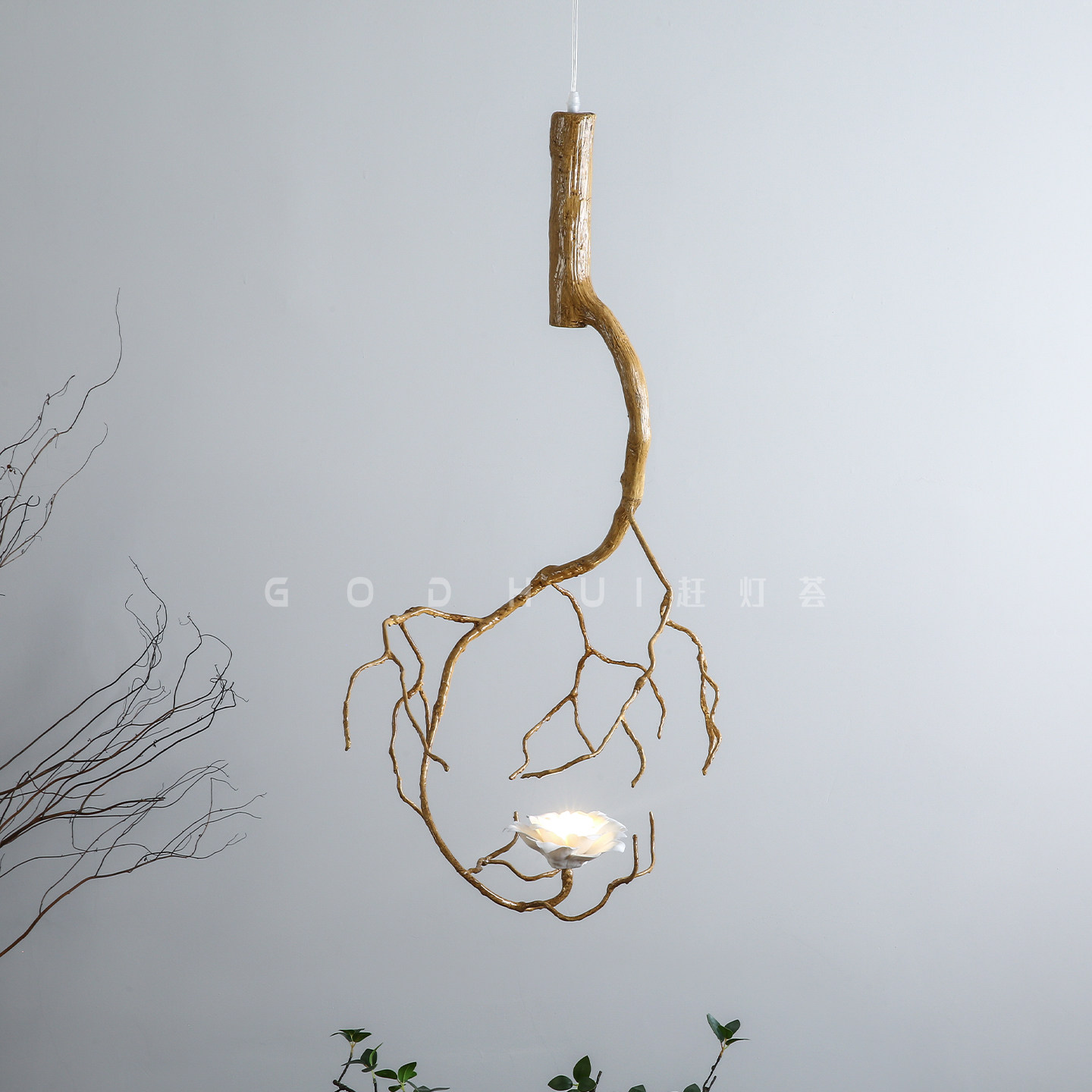 宋氏美学创意树枝吊灯个性高档别墅民宿茶室餐厅橱窗展厅装饰灯具