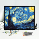 画画diy填色梵高莫奈数字油画星空手绘手工画世界名画填充油彩画